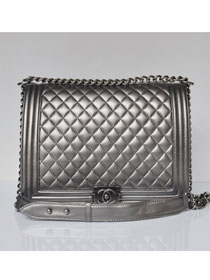 CC original lambskin jumbo le boy flap bag 67088 silver