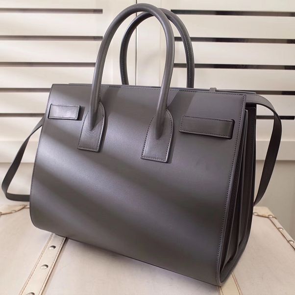 YSL original calfskin large sac de jour bag 324823 dark gray