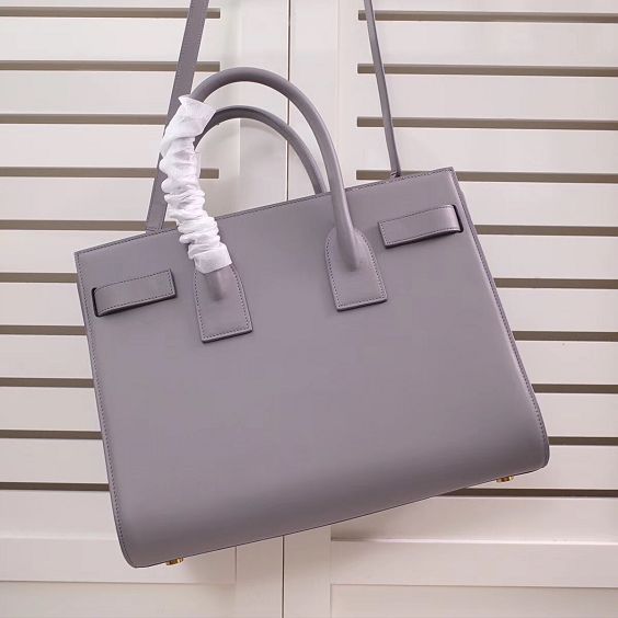 YSL original calfskin large sac de jour bag 324823 light gray