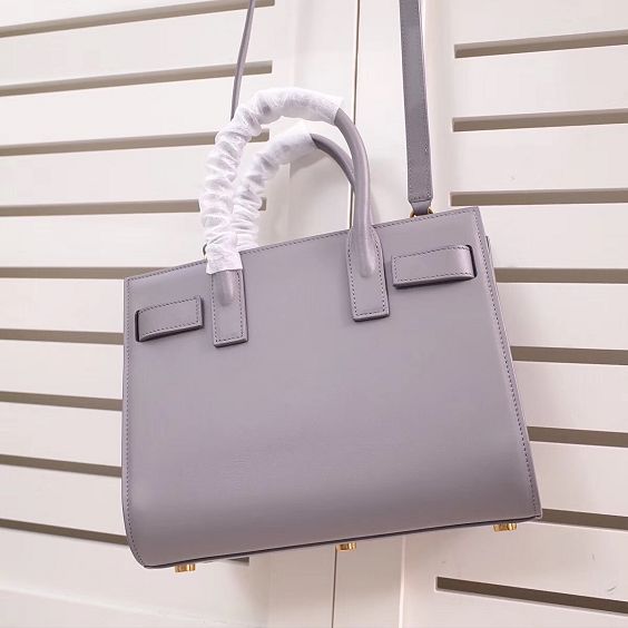 YSL original calfskin small sac de jour bag 340778 light gray