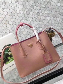 2017 prada medium saffiano lux tote original leather bag bn2755 pink