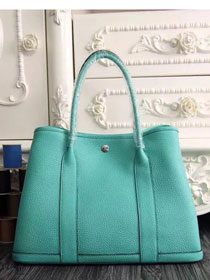 Hermes original calfskin garden party 36 bag G0360 cyan