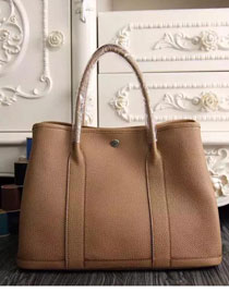 Hermes original calfskin garden party 36 bag G0360 light coffee