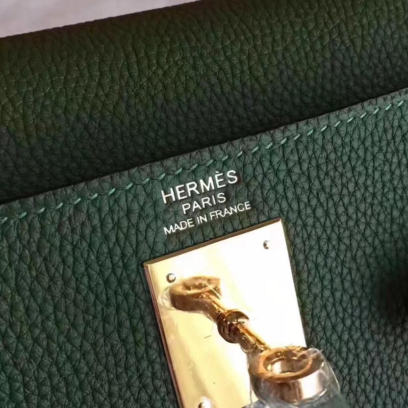 Hermes original togo leather kelly 25 bag K25 Olive