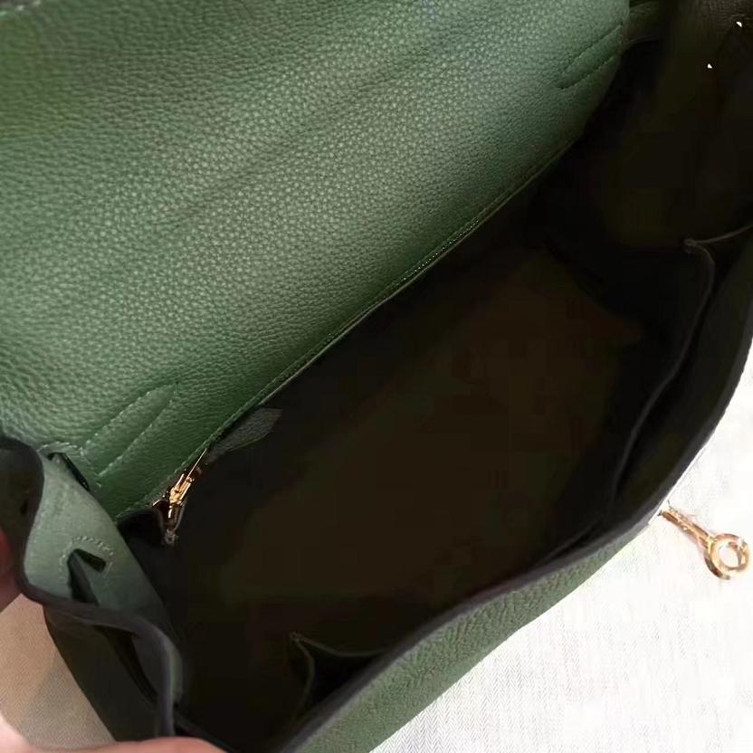 Hermes original togo leather kelly 32 bag K32 Olive