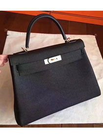 Hermes original togo leather kelly 25 bag K25 black