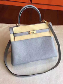 Hermes original togo leather kelly 25 bag K25 light blue