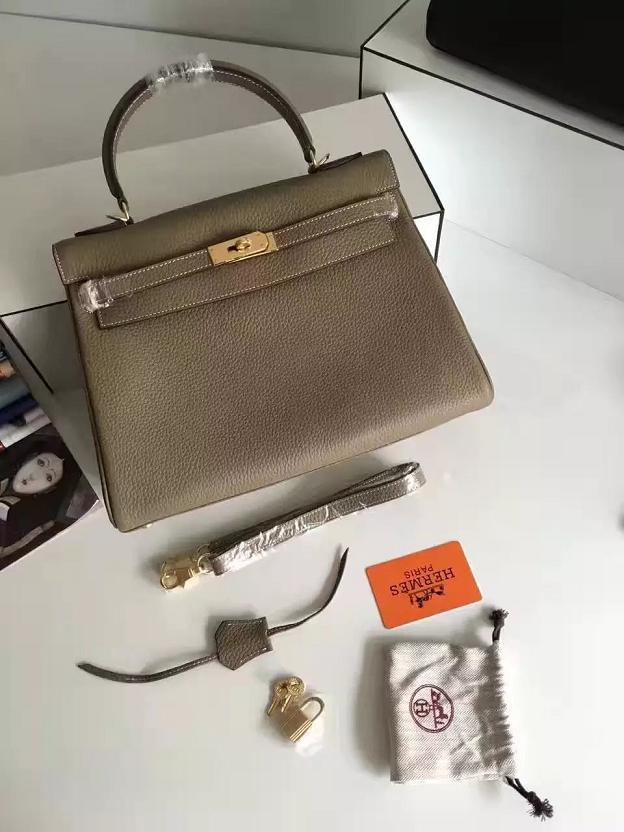 Hermes togo leather kelly 28 bag K028 khaki