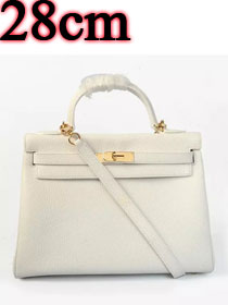 Hermes togo leather kelly 28 bag K028 white