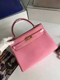 Hermes togo leather kelly 32 bag K032 pink