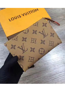 Louis Vuitton monogram reverse toiletry pouch 15 M47546 coffee