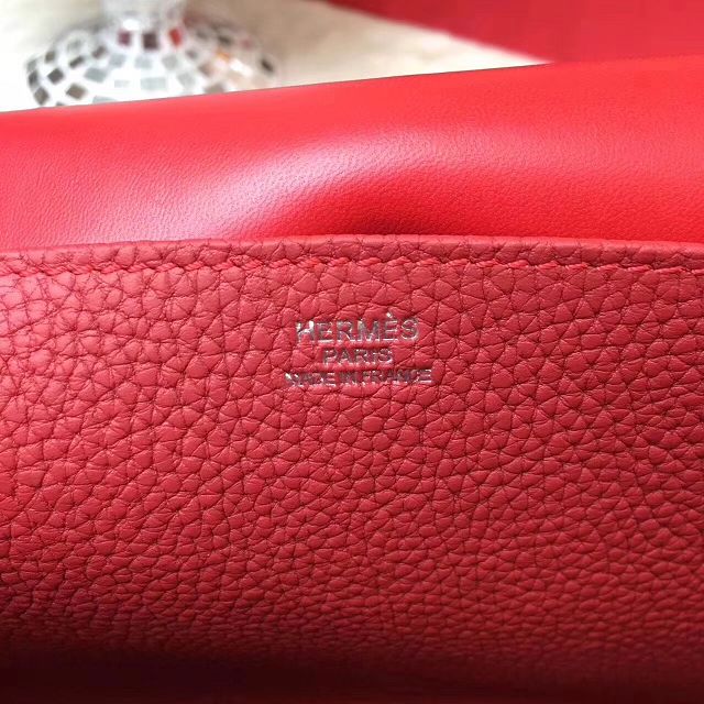 Hermes original togo leather halzan 31 bag H031 red