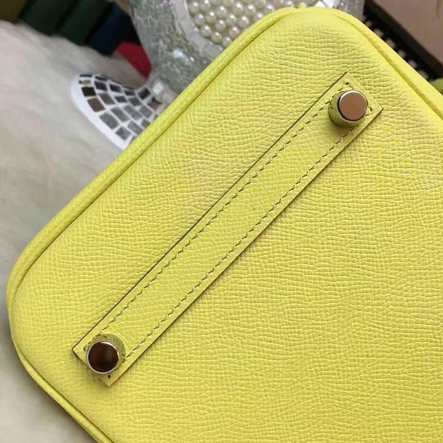 Hermes original epsom leather birkin 25 bag H25 lemon yellow