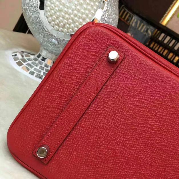 Hermes original epsom leather birkin 25 bag H25 red