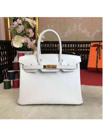 Hermes original epsom leather birkin 25 bag H25 white