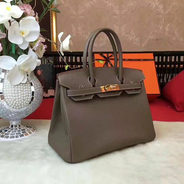 Hermes original epsom leather birkin 30 bag H30 gray