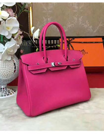 Hermes original epsom leather birkin 30 bag H30 rose red