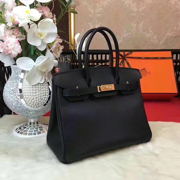 Hermes original epsom leather birkin 35 bag H35-3 black