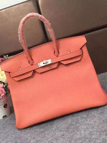 Hermes original togo leather birkin 35 bag H35-1 coral