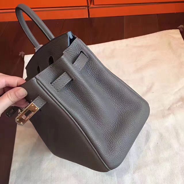 Hermes original togo leather birkin 35 bag H35-1 dark gray