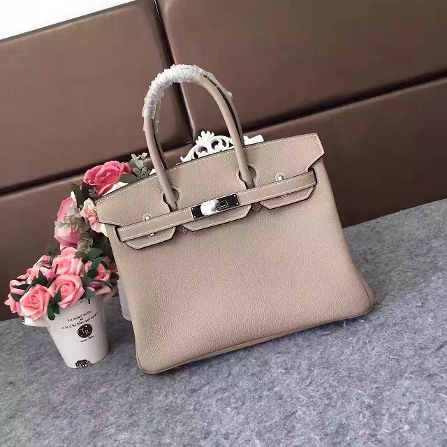 Hermes original togo leather birkin 35 bag H35-1 light apricot