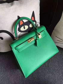 Hermes original epsom leather kelly 25 bag K25-1 green