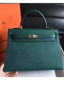 Hermes original epsom leather kelly 25 bag K25-1 olive