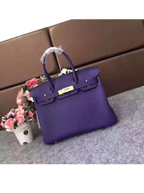 Hermes original togo leather birkin 25 bag H25-1 purple