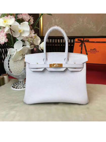 Hermes original togo leather birkin 25 bag H25-1 white