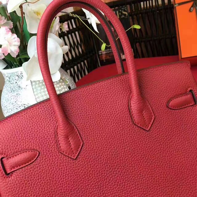 Hermes original togo leather birkin 25 bag H25-1 wine