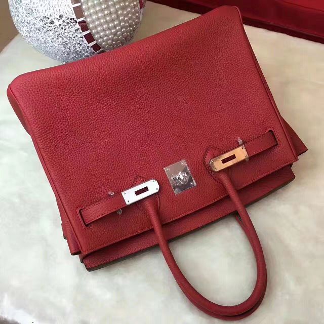 Hermes original togo leather birkin 25 bag H25-1 wine