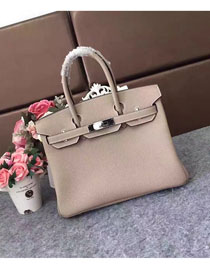 Hermes original togo leather birkin 30 bag H30-1 light grey