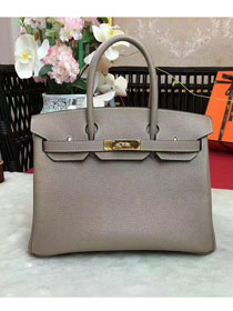 Hermes original togo leather birkin 30 bag H30-1 light gray