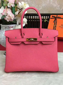 Hermes original togo leather birkin 35 bag H35-1 rose lipstick