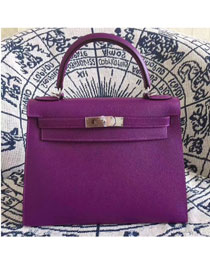 Hermes original epsom leather kelly 28 bag K28-1 purple