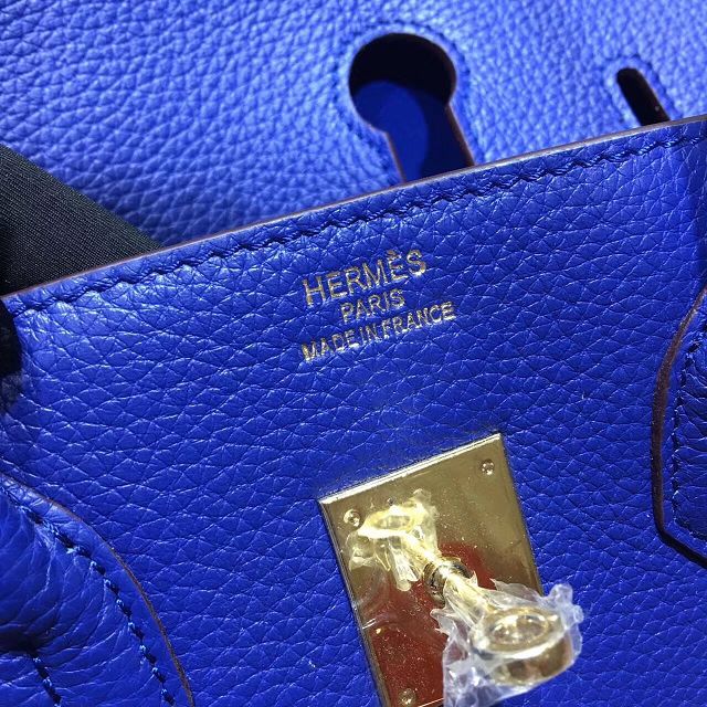 Hermes top togo leather birkin 30 bag H30-2 electric blue