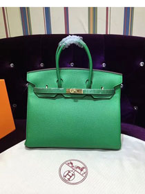 Hermes top togo leather birkin 30 bag H30-2 green