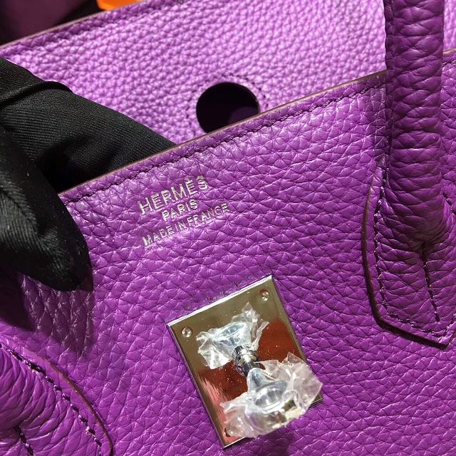 Hermes top togo leather birkin 30 bag H30-2 purple