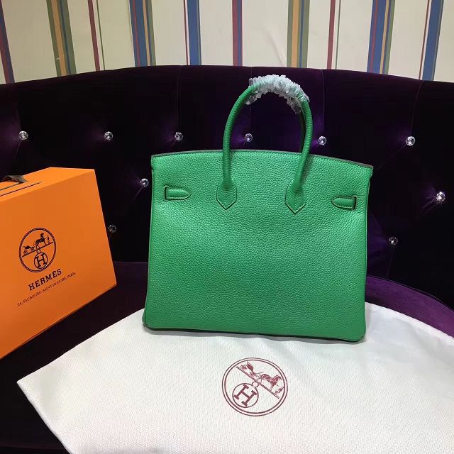 Hermes top togo leather birkin 35 bag H35-2 green