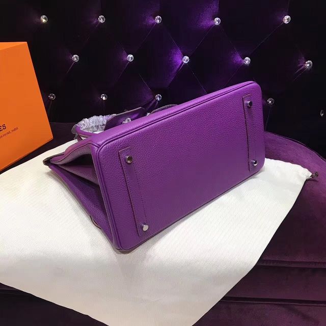 Hermes top togo leather birkin 35 bag H35-2 purple