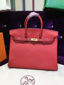 Hermes top togo leather birkin 35 bag H35-2 red