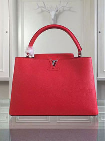 Louis vuitton original taurillon leather capucines pm M42237 red