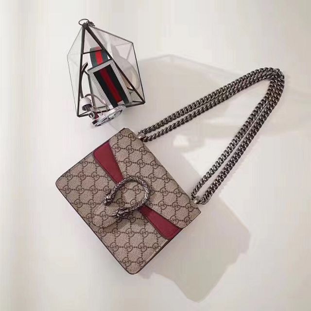 2017 GG dionysus Supreme mini bag 421970 bordeaux