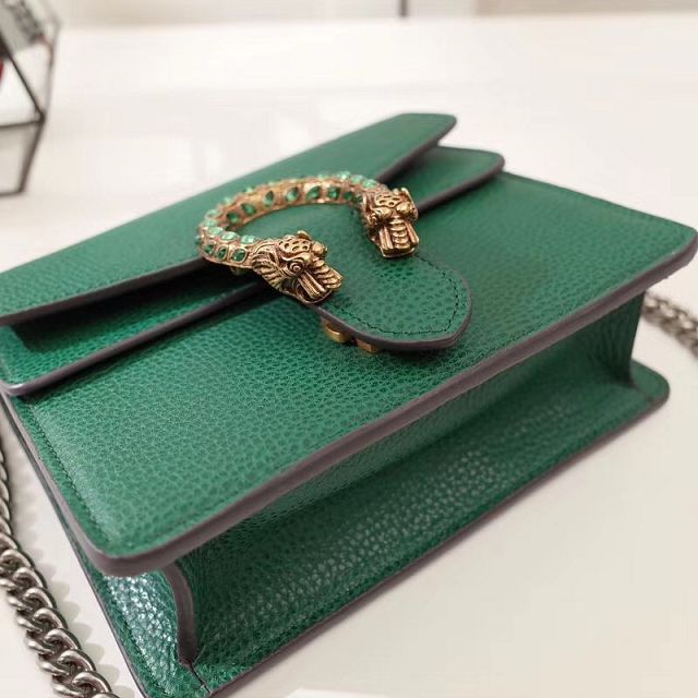  GG original leather dionysus mini shoulder bag 421970 green