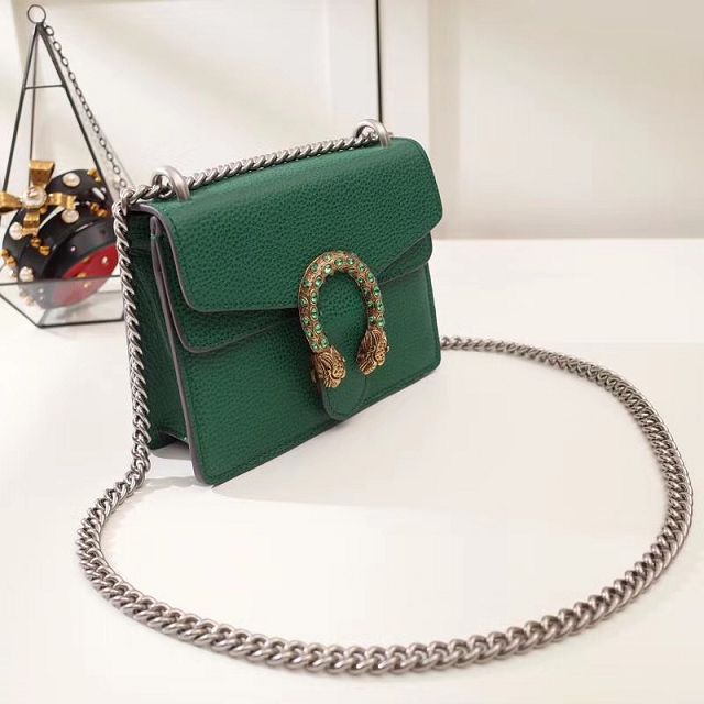  GG original leather dionysus mini shoulder bag 421970 green