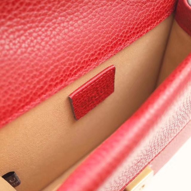 GG original leather dionysus mini shoulder bag 421970 red