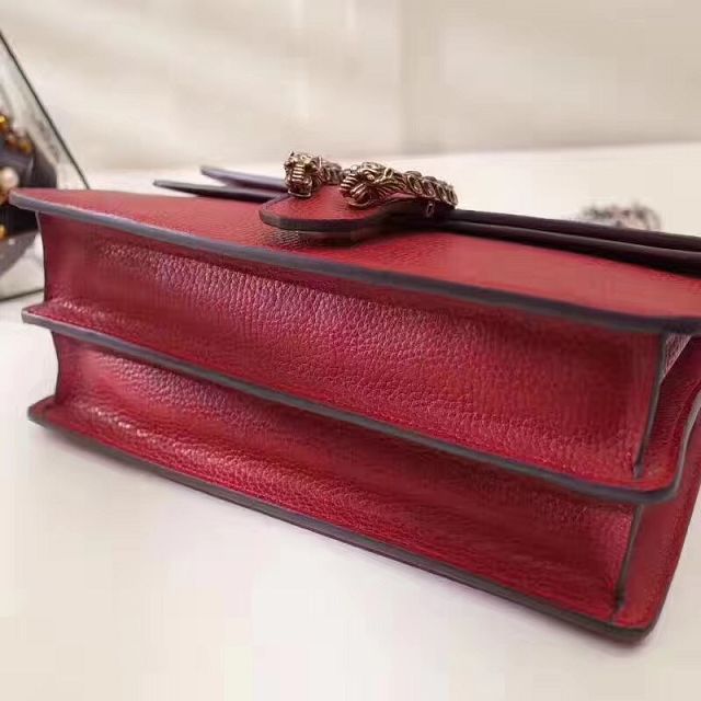 GG original calfskin dionysus medium shoulder bag 400249 red