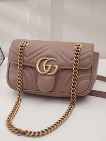 GG original calfskin marmont mini bag 446744 nude