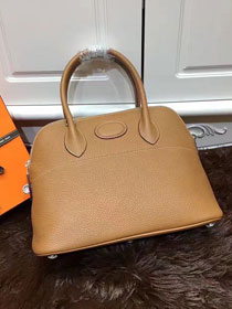 Hermes calfskin medium bolide 31 bag B31 coffee