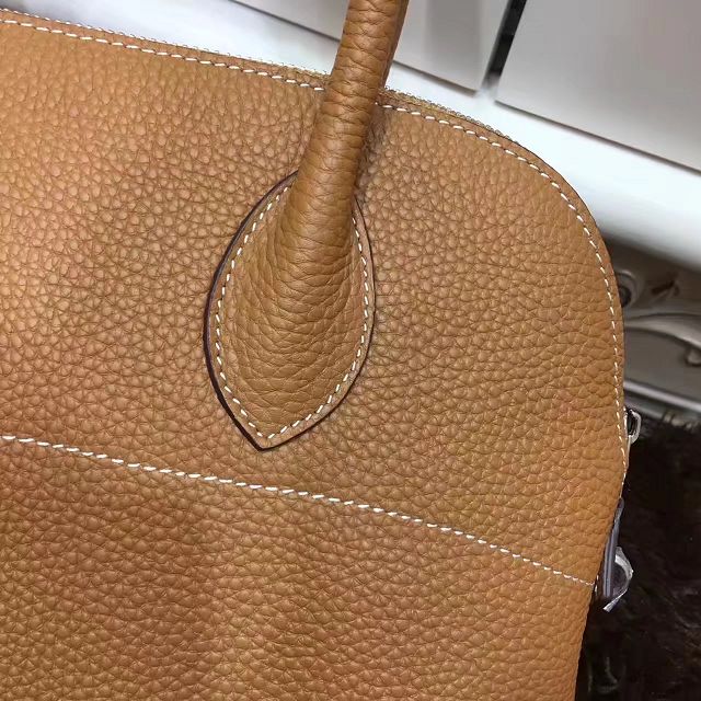 Hermes calfskin medium bolide 31 bag B31 coffee